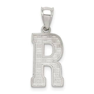 Sterling Silver Initial R Pendant QC2762R