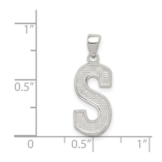 Sterling Silver Initial S Pendant QC2762S