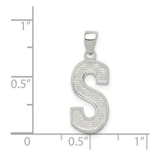 Sterling Silver Initial S Pendant QC2762S