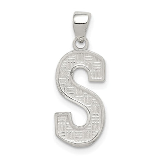 Sterling Silver Initial S Pendant QC2762S