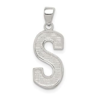 Sterling Silver Initial S Pendant QC2762S