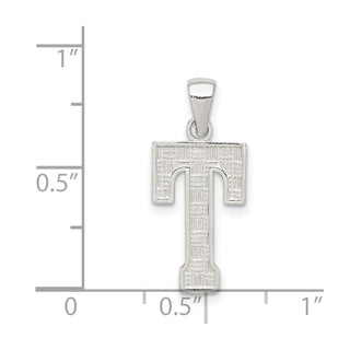 Sterling Silver Initial T Pendant QC2762T