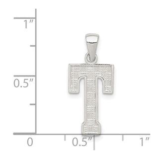Sterling Silver Initial T Pendant QC2762T