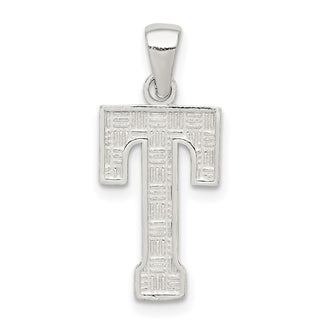 Sterling Silver Initial T Pendant QC2762T