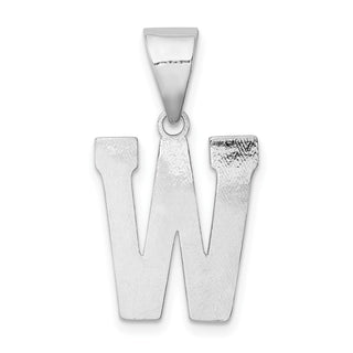 Sterling Silver Initial W Pendant QC2762W