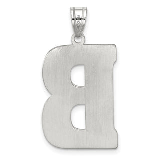 Sterling Silver Initial B Pendant QC2766B