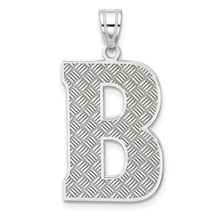 Sterling Silver Initial B Pendant QC2766B