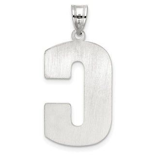 Sterling Silver Initial C Pendant QC2766C