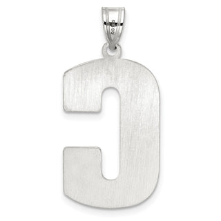 Sterling Silver Initial C Pendant QC2766C