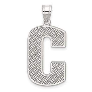 Sterling Silver Initial C Pendant QC2766C