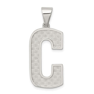 Sterling Silver Initial C Pendant QC2766C