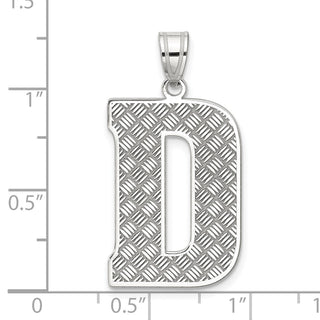 Sterling Silver Initial D Pendant QC2766D