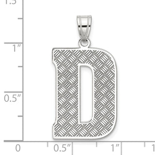 Sterling Silver Initial D Pendant QC2766D
