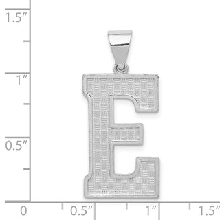 Sterling Silver Initial E Pendant QC2766E