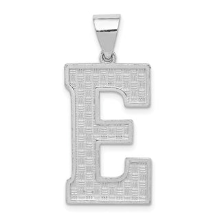 Sterling Silver Initial E Pendant QC2766E