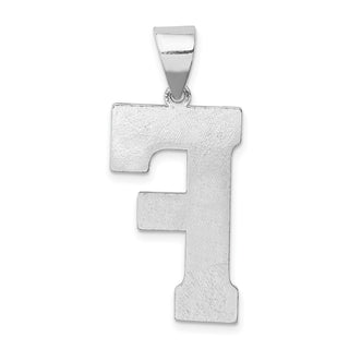 Sterling Silver Initial F Pendant QC2766F