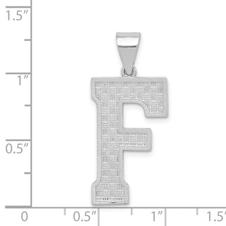 Sterling Silver Initial F Pendant QC2766F