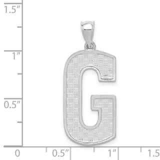 Sterling Silver Initial G Pendant QC2766G
