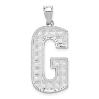 Sterling Silver Initial G Pendant QC2766G