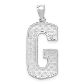 Sterling Silver Initial G Pendant QC2766G