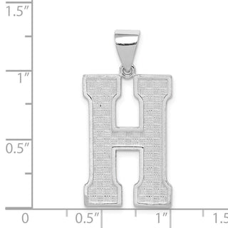 Sterling Silver Initial H Pendant QC2766H