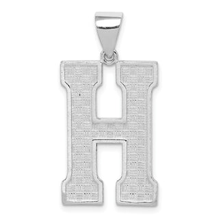 Sterling Silver Initial H Pendant QC2766H