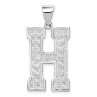Sterling Silver Initial H Pendant QC2766H