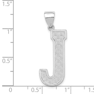 Sterling Silver Initial J Pendant QC2766J