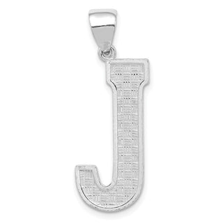 Sterling Silver Initial J Pendant QC2766J