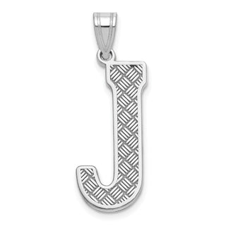 Sterling Silver Initial J Pendant QC2766J