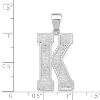 Sterling Silver Initial K Pendant QC2766K