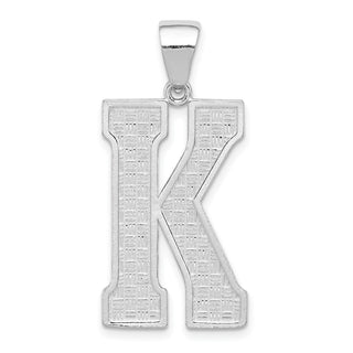 Sterling Silver Initial K Pendant QC2766K