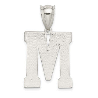 Sterling Silver Initial M Pendant QC2766M