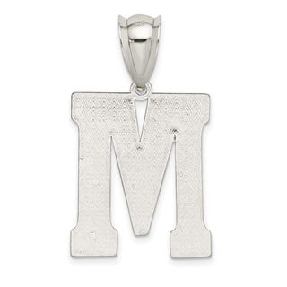 Sterling Silver Initial M Pendant QC2766M