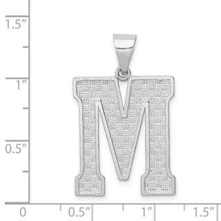 Sterling Silver Initial M Pendant QC2766M