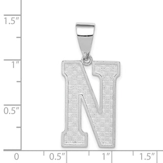 Sterling Silver Initial N Pendant QC2766N