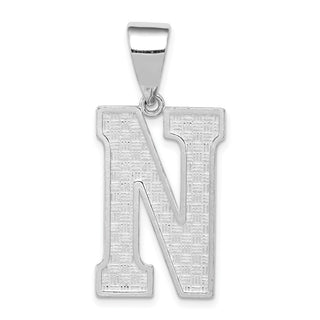 Sterling Silver Initial N Pendant QC2766N