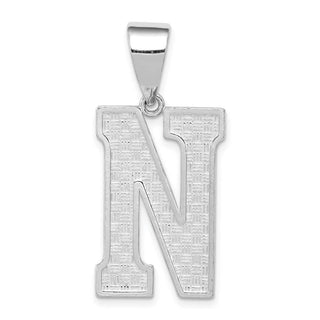 Sterling Silver Initial N Pendant QC2766N