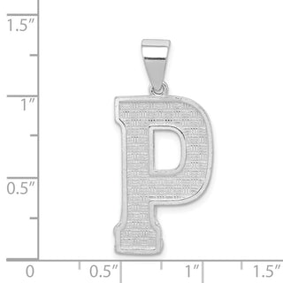 Sterling Silver Initial P Pendant QC2766P