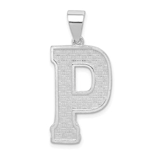 Sterling Silver Initial P Pendant QC2766P