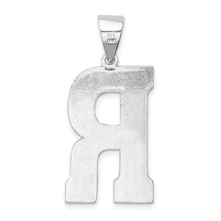 Sterling Silver Initial R Pendant QC2766R