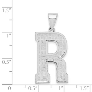 Sterling Silver Initial R Pendant QC2766R