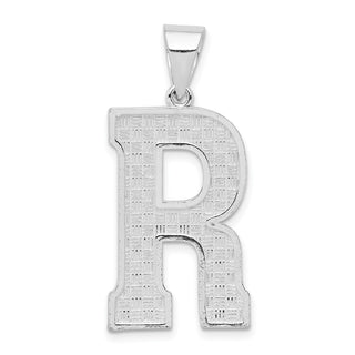 Sterling Silver Initial R Pendant QC2766R
