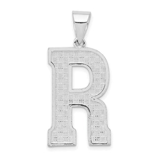 Sterling Silver Initial R Pendant QC2766R