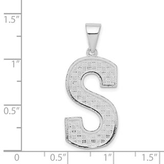 Sterling Silver Initial S Pendant QC2766S
