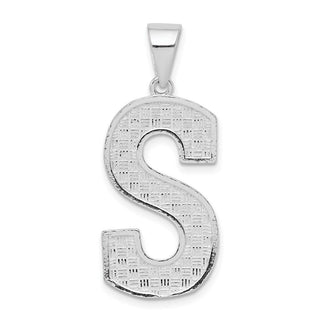Sterling Silver Initial S Pendant QC2766S