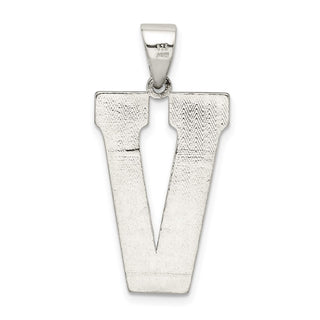 Sterling Silver Initial V Pendant QC2766V