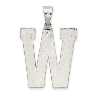 Sterling Silver Initial W Pendant QC2766W