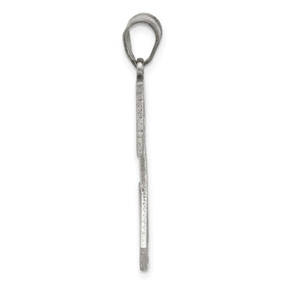 Sterling Silver Rhodium-plated Initial Z Pendant
