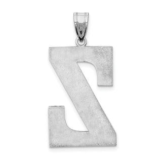 Sterling Silver Rhodium-plated Initial Z Pendant
